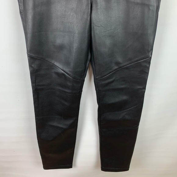 Free People Moto Black Vegan Leather Leggings - Picture 9 of 15
